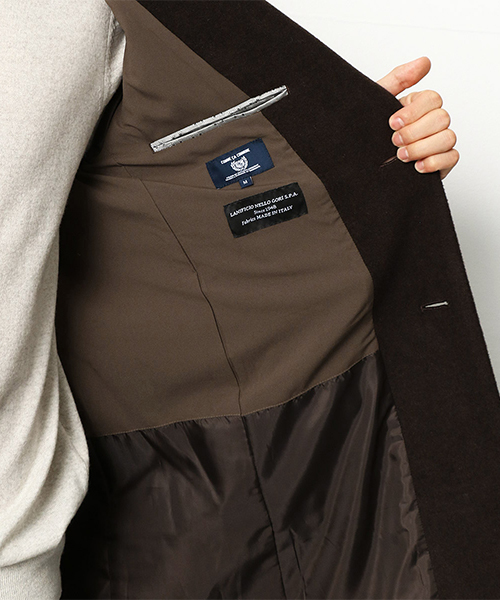 COMME CA COMMUNE(コムサコミューン)の「【NELLO GORI】 ネロゴリ カシミヤ ブレンド モッサ チェスターコート(チェスターコート・メンズ・ダークブラウン/ネイビー/キャメル・SMALL/MEDIUM/LARGE/X-LARGE)」の4枚目の写真