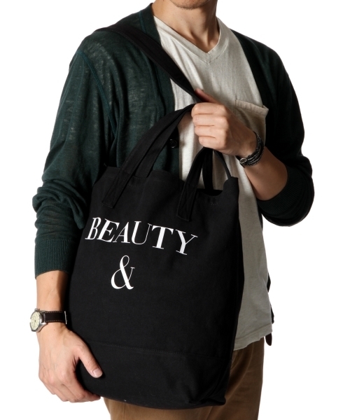 BEAUTY&YOUTH UNITED ARROWS（ビューティーアンドユースユナイテッドアローズ）の「BY スーベニア トートバッグ L◆（トートバッグ・メンズ・ホワイト/ネイビー/ブラック・フリー）」の3枚目の写真
