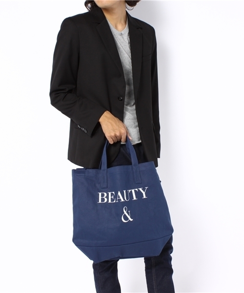 BEAUTY&YOUTH UNITED ARROWS（ビューティーアンドユースユナイテッドアローズ）の「BY スーベニア トートバッグ L◆（トートバッグ・メンズ・ホワイト/ネイビー/ブラック・フリー）」の4枚目の写真
