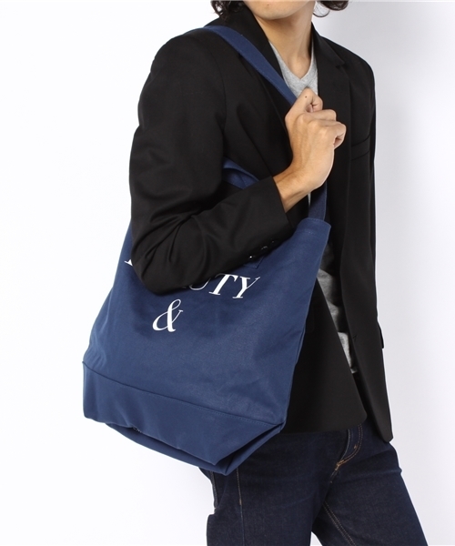 BEAUTY&YOUTH UNITED ARROWS（ビューティーアンドユースユナイテッドアローズ）の「BY スーベニア トートバッグ L◆（トートバッグ・メンズ・ホワイト/ネイビー/ブラック・フリー）」の5枚目の写真