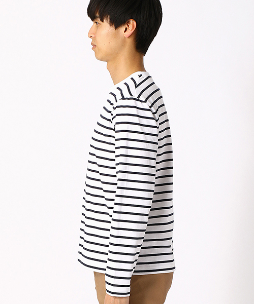 COMME CA ISM(コムサイズム)の「ボーダーTシャツ(Tシャツ/カットソー・メンズ・ホワイト/ブラック/ネイビー/グリーン・MEDIUM/LARGE/X-LARGE)」の13枚目の写真