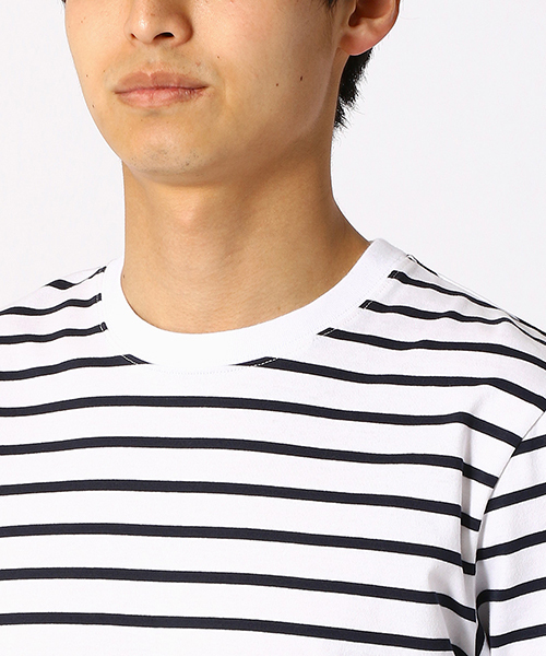 COMME CA ISM(コムサイズム)の「ボーダーTシャツ(Tシャツ/カットソー・メンズ・ホワイト/ブラック/ネイビー/グリーン・MEDIUM/LARGE/X-LARGE)」の10枚目の写真