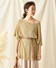 DouDou | 麻混ニットポンチョ(ニット/セーター)