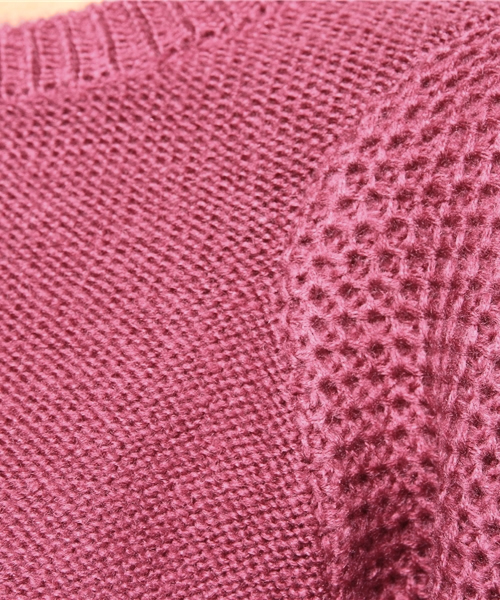 mystic（ミスティック）の「袖スクエア切替プルオーバー（ニット/セーター・レディース・ピンク/グレー/ラベンダー/ブラック・ﾌﾘ-）」の10枚目の写真