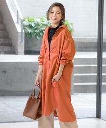 コットン混ルーズビッグシャツトップス