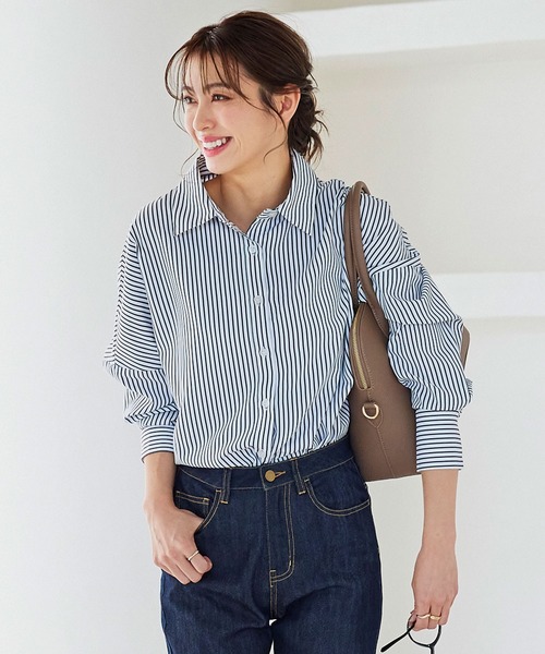 KOBE LETTUCE（コウベレタス）の「コットン混ルーズビッグシャツトップス（シャツ/ブラウス・レディース・ベージュ/ネイビー/オフホワイト/サックスブルー/ピンク/モカ/ホワイト系その他/ブラウン系その他/ベージュ系その他/ブルー系その他/ピンク系その他/ブルー系その他2/カーキ/グリーン系その他/ブラック系その他/グレー系その他/チャコール/ピンク系その他2/ピンク系その他3/ブラック/グリーン/オレンジ/イエロー/イエロー系その他/オレンジ系その他/ホワイト系その他2/ホワイト系その他3/ベージュ系その他2/ベージュ系その他3/グリーン系その他2/ブルー系その他3/ブルー系その他4/ブルー系その他5/ブルー系その他6/ブラック系その他2/ブラウン系その他3/グレー系その他2/ブラック系その他3/グリーン系その他3/グレー系その他3/ブラウン系その他2/イエロー系その他2/イエロー系その他3/ベージュ系その他5/ベージュ系その他4/レッド系その他/レッド/ベージュ系その他7/グリーン系その他4/グリーン系その他6/ブラック系その他4/ブラウン系その他4/ブラウン系その他5/ブラック系その他5/グリーン系その他5/グリーン系その他7/ベージュ系その他6/ピンク系その他4/グリーン系/グリーン系1/ピンク系その他5/サックスブルー系1/ブラック系その他7/ホワイト系その他5/ピンク系その他7/グリーン系3/ホワイト系その他4/ピンク系その他6/グリーン系2/サックスブルー系/ブラック系その他6/ピンク系1/ピンク系/ネイビー系1/ピンク系3/ピンク系2/ネイビー系/パープル系/パープル系1/ピンク系5/ピンク系4/ミント/サックスブルー系2/ブルー系その他7/ブルー/ブラウン/ブルー系・1/M/2/4/3）」の12枚目の写真