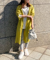 コットン混ルーズビッグシャツトップス
