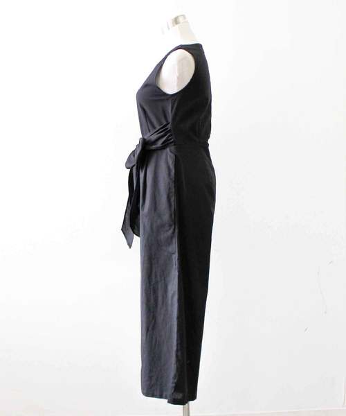 MODE ROBE(モードローブ)の「Vネックリボンオールインワン(つなぎ/オールインワン・レディース・ブラック/ベージュ/カーキ/オレンジ・FREE)」の11枚目の写真