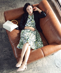 A/C DESIGN BY ALPHA CUBIC | ◇カタログ掲載◇ボタニカルプリントワンピース(ワンピース)