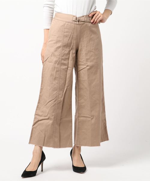 OLD BETTY'S（オールドベティーズ）の「Asymmetry Twill Gaucho Pants/アシンメトリー ツイル ガウチョ パンツ（その他パンツ・レディース・ベージュ/ベージュ系その他・FREE）」の2枚目の写真