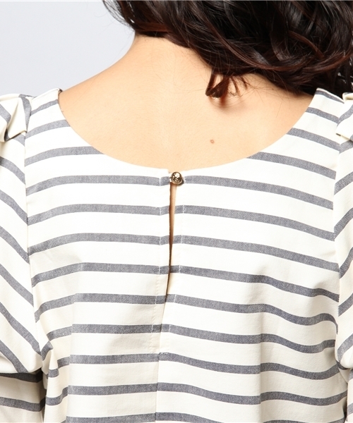 ROSE BUD（ローズバッド）の「(P.P) R1141-205DO （Tシャツ/カットソー・レディース・アイボリー/ネイビー・ONE SIZE）」の7枚目の写真