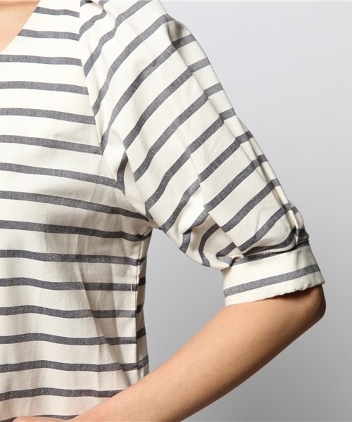 ROSE BUD（ローズバッド）の「(P.P) R1141-205DO （Tシャツ/カットソー・レディース・アイボリー/ネイビー・ONE SIZE）」の4枚目の写真