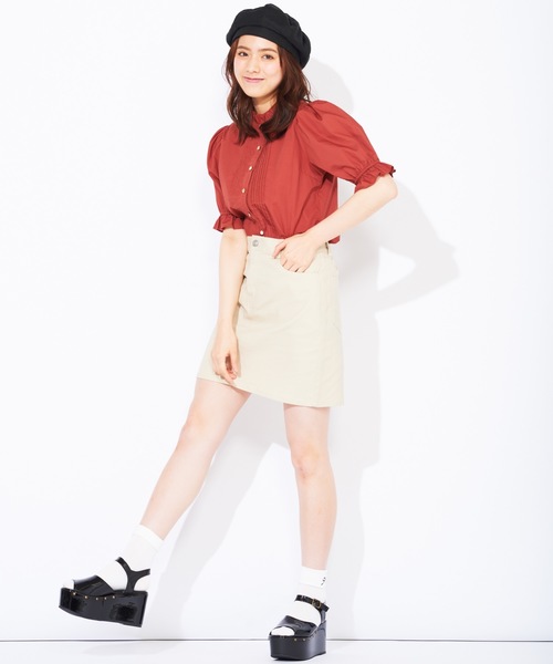 WEGO(ウィゴー)の「WEGO/アソートボタンブラウス(シャツ/ブラウス・レディース・ブラック/ブラウン/ナチュラル・FREE)」の11枚目の写真