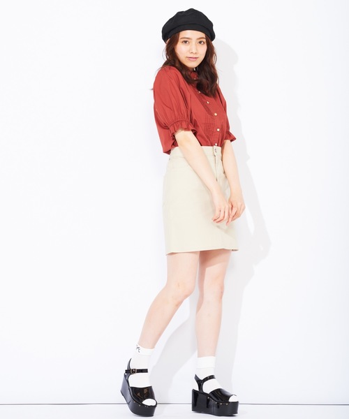 WEGO(ウィゴー)の「WEGO/アソートボタンブラウス(シャツ/ブラウス・レディース・ブラック/ブラウン/ナチュラル・FREE)」の4枚目の写真