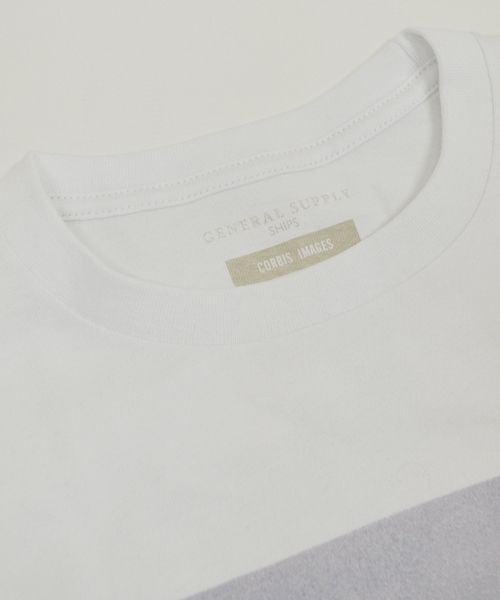 SHIPS GENERAL SUPPLY(シップスジェネラルサプライ)の「SGS: ゛CORBIS゛ プリントカットソー■(Tシャツ/カットソー・メンズ・ナチュラル/ベージュ系その他/ホワイト/ホワイト系その他・SMALL/X-LARGE/MEDIUM/LARGE)」の8枚目の写真