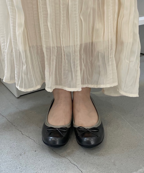 shopnikoniko(ショップニコニコ)の「日本製 バレエシューズ パンプス ラウンドトゥ インソール(パンプス・レディース・ブラック/グレー/ゴールド・23/24/22/22.5/24.5/23.5)」の19枚目の写真