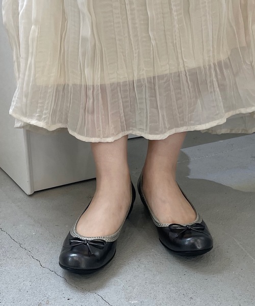 shopnikoniko(ショップニコニコ)の「日本製 バレエシューズ パンプス ラウンドトゥ インソール(パンプス・レディース・ブラック/グレー/ゴールド・23/24/22/22.5/24.5/23.5)」の21枚目の写真
