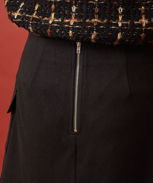 MIIA（ミーア）の「パイピング台形スカート（スカート・レディース・ブラック/ベージュ/ピンク・SMALL/MEDIUM）」の14枚目の写真