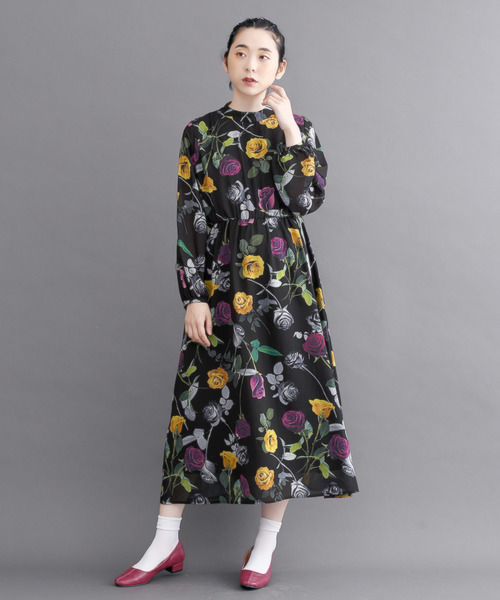 Merlot Plus メルロープリュス の フォトローズワンピース3002 ワンピース Wear