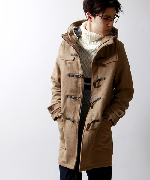 WEGO（ウィゴー）の「WEGO/ロングダッフルコート（ダッフルコート・メンズ・ダークグレー/ネイビー/キャメル・MEDIUM/LARGE）」の3枚目の写真