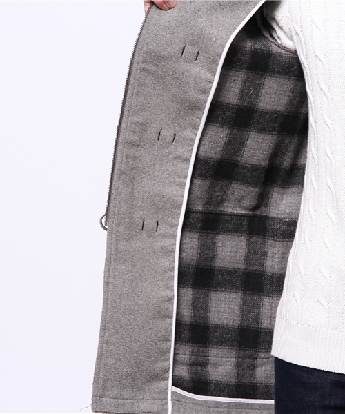 WEGO（ウィゴー）の「WEGO/ロングダッフルコート（ダッフルコート・メンズ・ダークグレー/ネイビー/キャメル・MEDIUM/LARGE）」の8枚目の写真