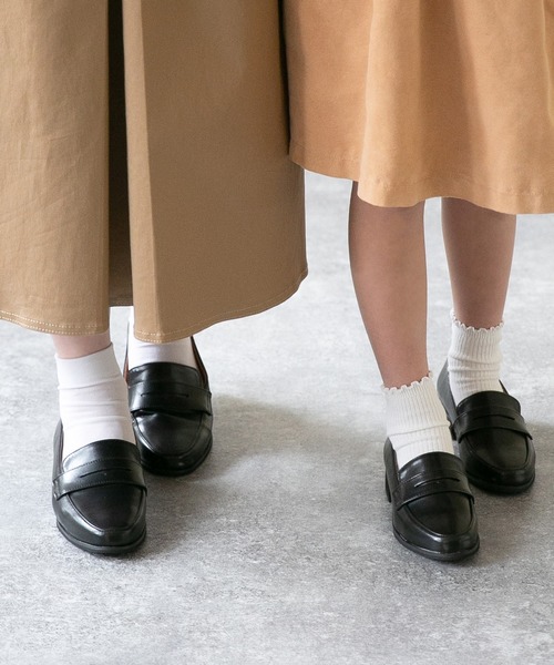 menue（メヌエ）の「防水仕様 ローファー コインローファー 3cmヒール レインシューズ（レインシューズ・レディース・ブラック・25.0cm/20.0cm/24.0cm/23.0cm/22.0cm/26.0cm/27.0cm/18.0cm/19.0cm/21.0cm）」の5枚目の写真