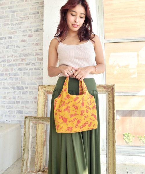 Kahiko(カヒコ)の「【Kahiko】フラーラミニトートバッグ(トートバッグ・レディース・ネイビー/オレンジ・FREE)」の8枚目の写真