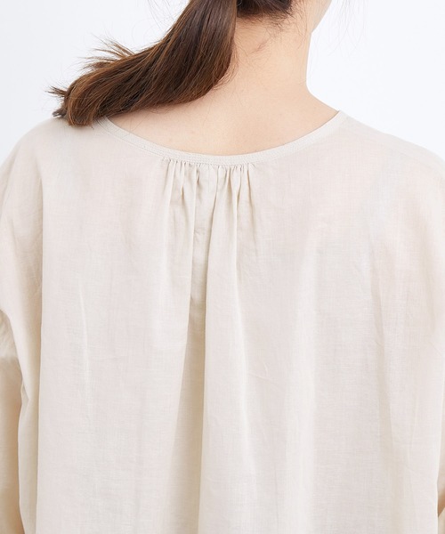 美品✨️ebure エブール コットンリネン パフスリーブブラウス M ADAM ET ROPE'（アダムエロペ）の「コットンリネンパフスリーブ
