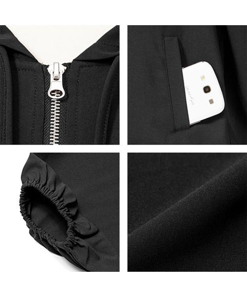 夢展望（ユメテンボウ）の「シアージップパーカーブルゾン（その他アウター・レディース・ベージュ/オフホワイト/グリーン系その他/ブラック/ピンク系その他・MEDIUM/LARGE）」の12枚目の写真