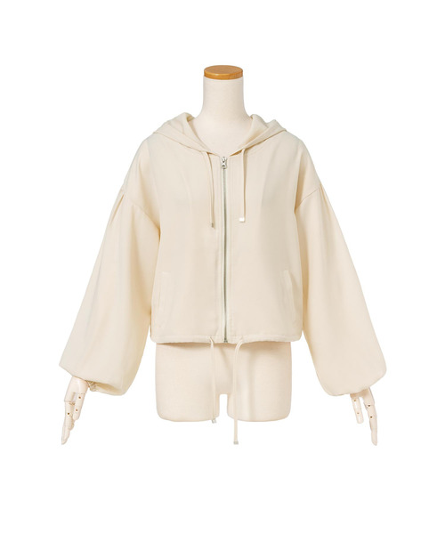 夢展望（ユメテンボウ）の「シアージップパーカーブルゾン（その他アウター・レディース・ベージュ/オフホワイト/グリーン系その他/ブラック/ピンク系その他・MEDIUM/LARGE）」の8枚目の写真