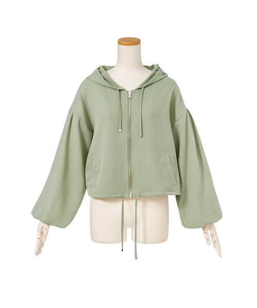 夢展望（ユメテンボウ）の「シアージップパーカーブルゾン（その他アウター・レディース・ベージュ/オフホワイト/グリーン系その他/ブラック/ピンク系その他・MEDIUM/LARGE）」の15枚目の写真