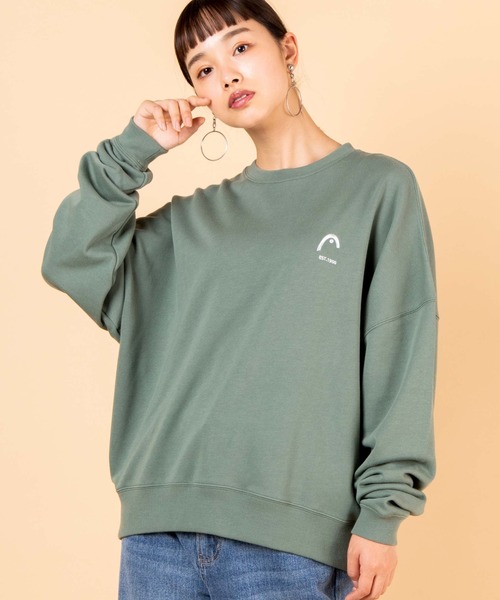 HEAD（ヘッド）の「∴WEGO/HEAD別注ロゴ刺繍プルオーバー（スウェット・メンズ・ブラック/グリーン・MEDIUM/LARGE）」の12枚目の写真