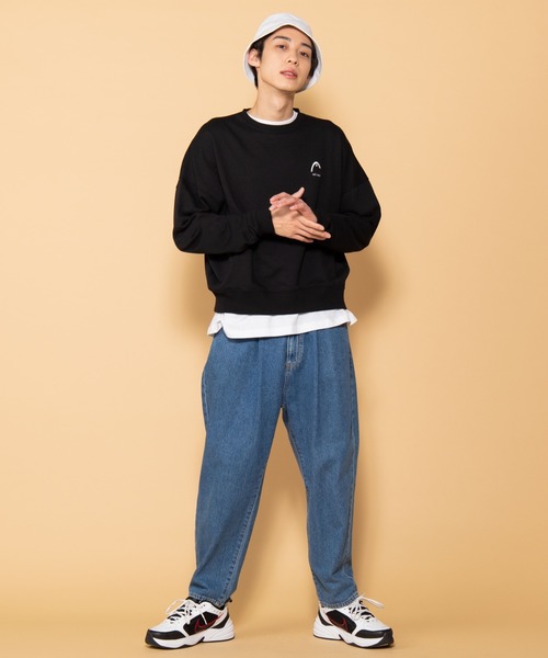 HEAD（ヘッド）の「∴WEGO/HEAD別注ロゴ刺繍プルオーバー（スウェット・メンズ・ブラック/グリーン・MEDIUM/LARGE）」の7枚目の写真