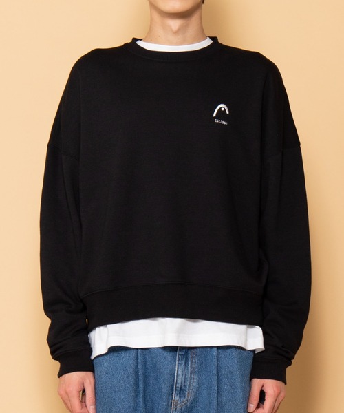 HEAD（ヘッド）の「∴WEGO/HEAD別注ロゴ刺繍プルオーバー（スウェット・メンズ・ブラック/グリーン・MEDIUM/LARGE）」の10枚目の写真