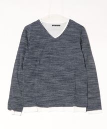 アンサンブル Vネック ロング Tシャツ