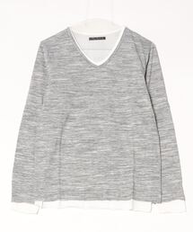 アンサンブル Vネック ロング Tシャツ