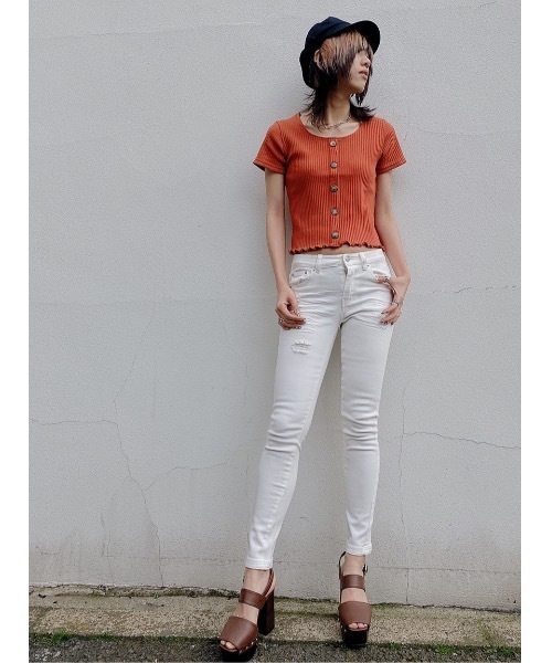 one way(ワンウェイ)の「ベーシックスキニー(デニムパンツ・レディース・ライトブルー/ホワイト/ダークブルー・M/L)」の15枚目の写真