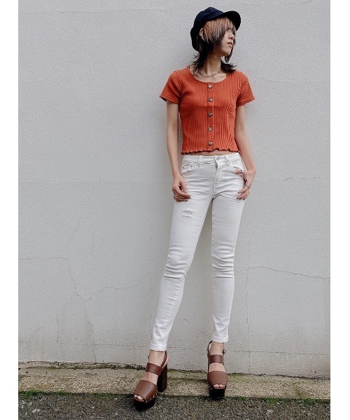 one way(ワンウェイ)の「ベーシックスキニー(デニムパンツ・レディース・ライトブルー/ホワイト/ダークブルー・M/L)」の14枚目の写真