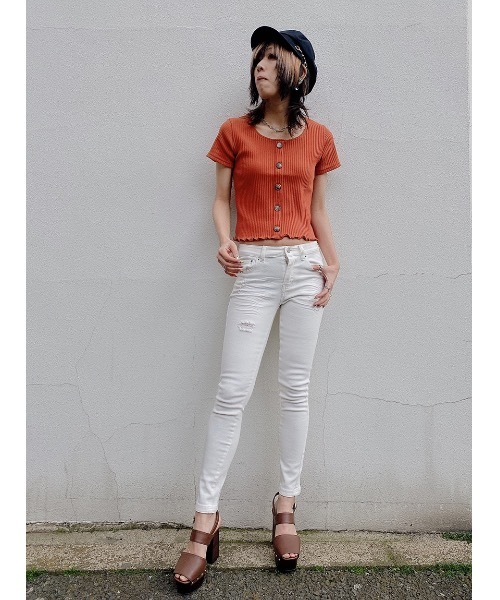 one way(ワンウェイ)の「ベーシックスキニー(デニムパンツ・レディース・ライトブルー/ホワイト/ダークブルー・M/L)」の12枚目の写真