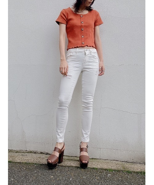 one way(ワンウェイ)の「ベーシックスキニー(デニムパンツ・レディース・ライトブルー/ホワイト/ダークブルー・M/L)」の16枚目の写真