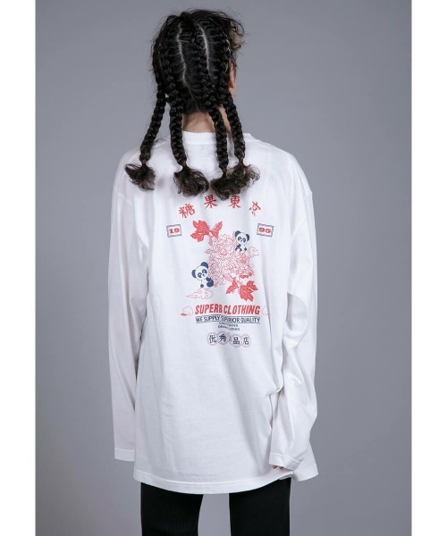 Candy Stripper（キャンディストリッパー）の「SUPER B CLOTHING CANDY/ L/S Tシャツ（Tシャツ/カットソー・レディース・ブラック/オフホワイト/オレンジ・2）」の6枚目の写真