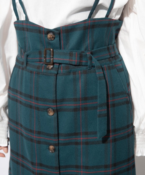 Mysa&Liina(ミーサリーナ)の「チェック柄ジャンパースカート(ジャンパースカート・レディース・ボルドー/グリーン・M/L)」の8枚目の写真
