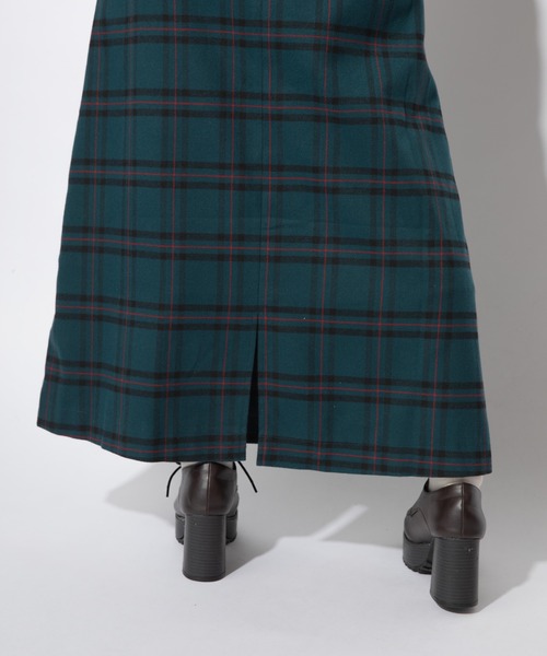 Mysa&Liina(ミーサリーナ)の「チェック柄ジャンパースカート(ジャンパースカート・レディース・ボルドー/グリーン・M/L)」の12枚目の写真