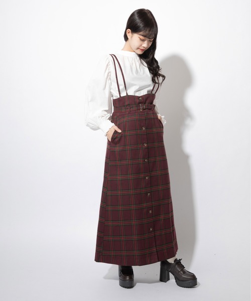 Mysa&Liina(ミーサリーナ)の「チェック柄ジャンパースカート(ジャンパースカート・レディース・ボルドー/グリーン・M/L)」の17枚目の写真