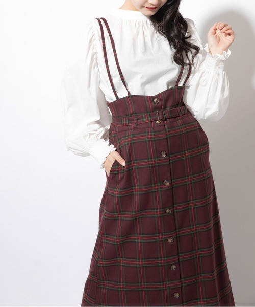 Mysa&Liina(ミーサリーナ)の「チェック柄ジャンパースカート(ジャンパースカート・レディース・ボルドー/グリーン・M/L)」の18枚目の写真
