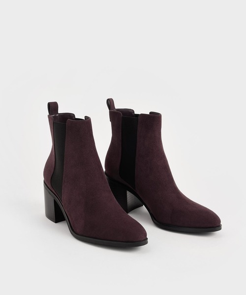 CHARLES & KEITH(チャールズ & キース)の「ブロックヒール チェルシーブーツ / Block Heel Chelsea Boots(ブーツ・レディース・ブラック/パープル/ブラック系その他2・22.5cm/23cm/23.5cm/24.5cm/25cm/25.5cm)」の20枚目の写真