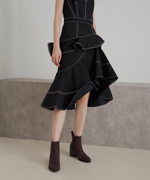 CHARLES & KEITH(チャールズ & キース)の「ブロックヒール チェルシーブーツ / Block Heel Chelsea Boots(ブーツ・レディース・ブラック/パープル/ブラック系その他2・22.5cm/23cm/23.5cm/24.5cm/25cm/25.5cm)」の21枚目の写真