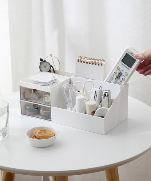 aimoha（アイモハ）の「メイクボックス（収納グッズ・レディース・ホワイト/ピンク/ブルー・FREE）」の9枚目の写真