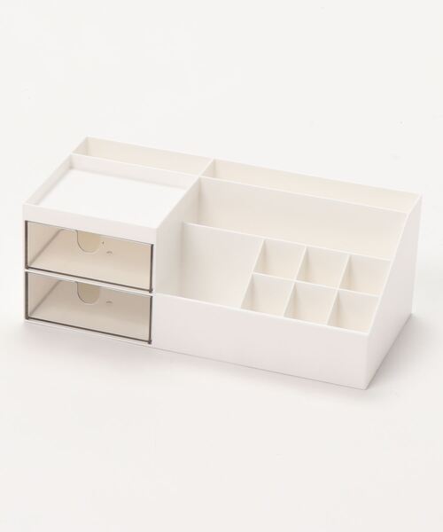 aimoha（アイモハ）の「メイクボックス（収納グッズ・レディース・ホワイト/ピンク/ブルー・FREE）」の4枚目の写真