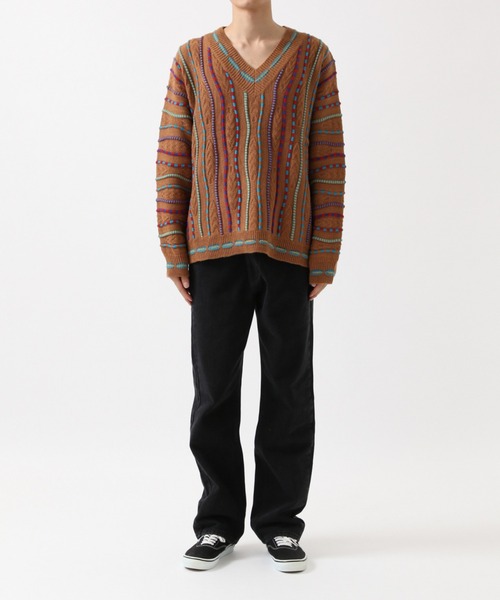 youthbath(ユースバース)の「youthbath/配色Vネックニット 2923681(ニット/セーター・レディース・ブラウン/ピンク・MEDIUM/LARGE)」の11枚目の写真
